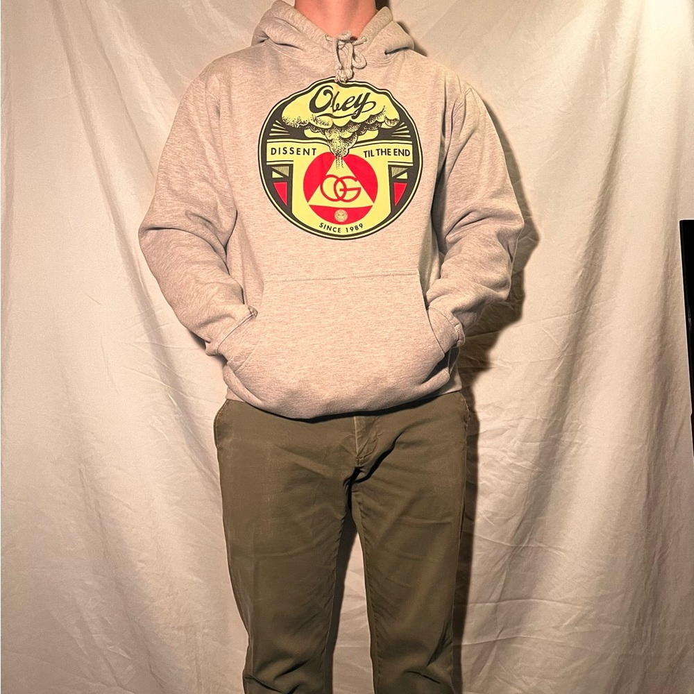 Gray Obey Hoodie